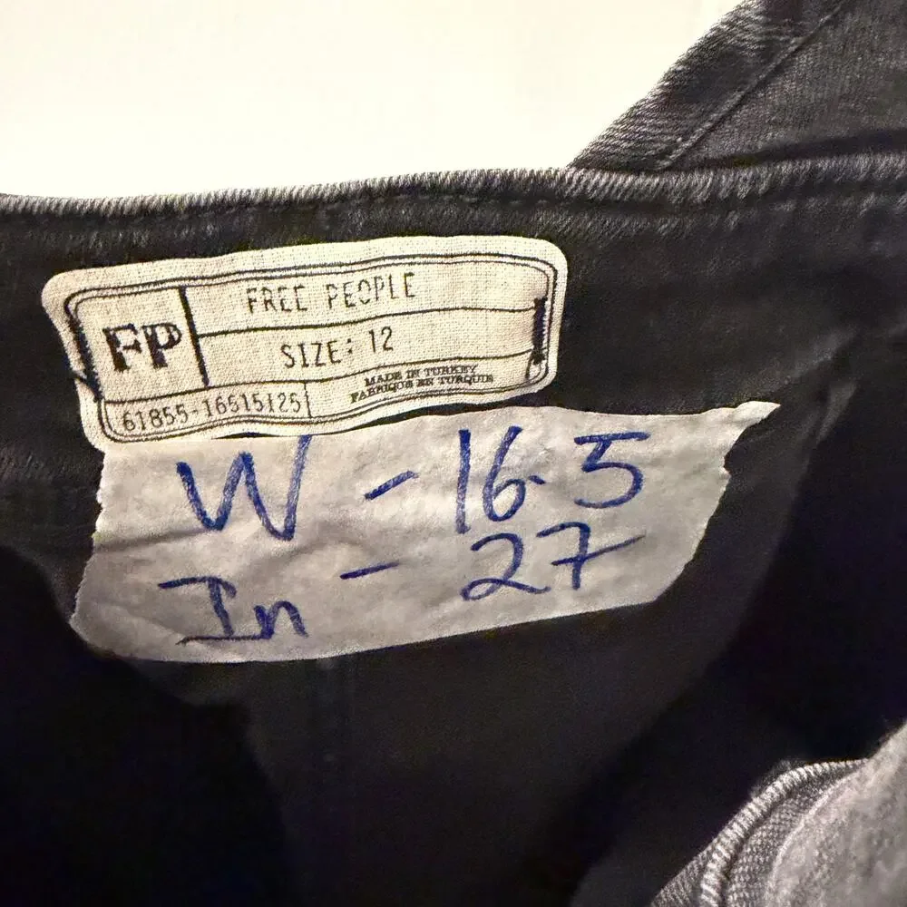 NWOT Free People Wide Leg A Line Jean Overalls Size 12